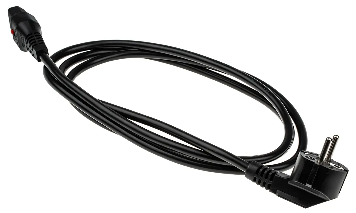 Produktfoto 1 von Schaffner Netzkabel, A IEC C13, B CEE 7/7, 2 m Schwarz Polyvinylchlorid, 250 V