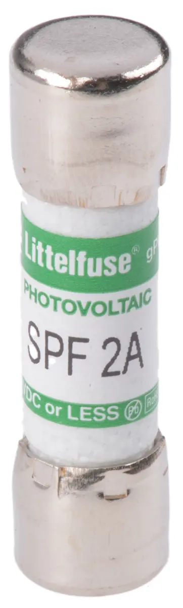 Produktfoto 1 von Littelfuse SPF Patronensicherung F / 2 A 10 x 38 mm 1 kV dc Melamin Solarschutz