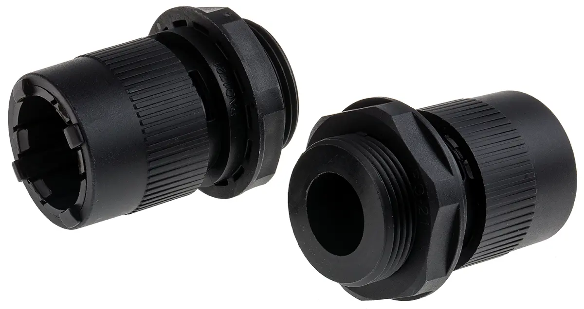 Produktfoto 1 von RS PRO PAQ Nylon 6.6 Kabelrohr Befestigung Kabelrohr PG21 20 mm Schwarz