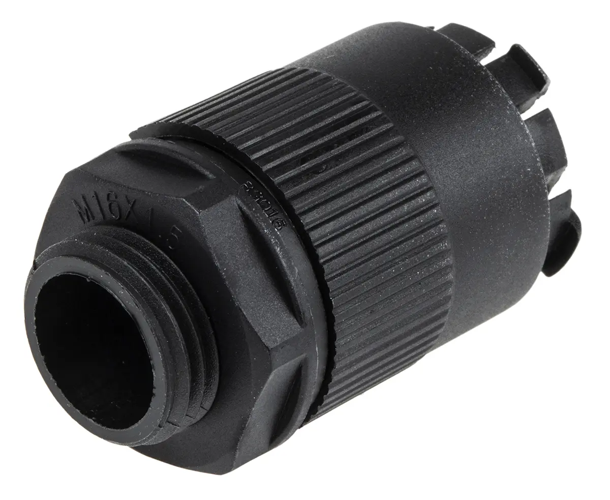 RS PRO BGQ Nylon 6.6 Kabelrohr Befestigung Kabelrohr 16 mm Schwarz