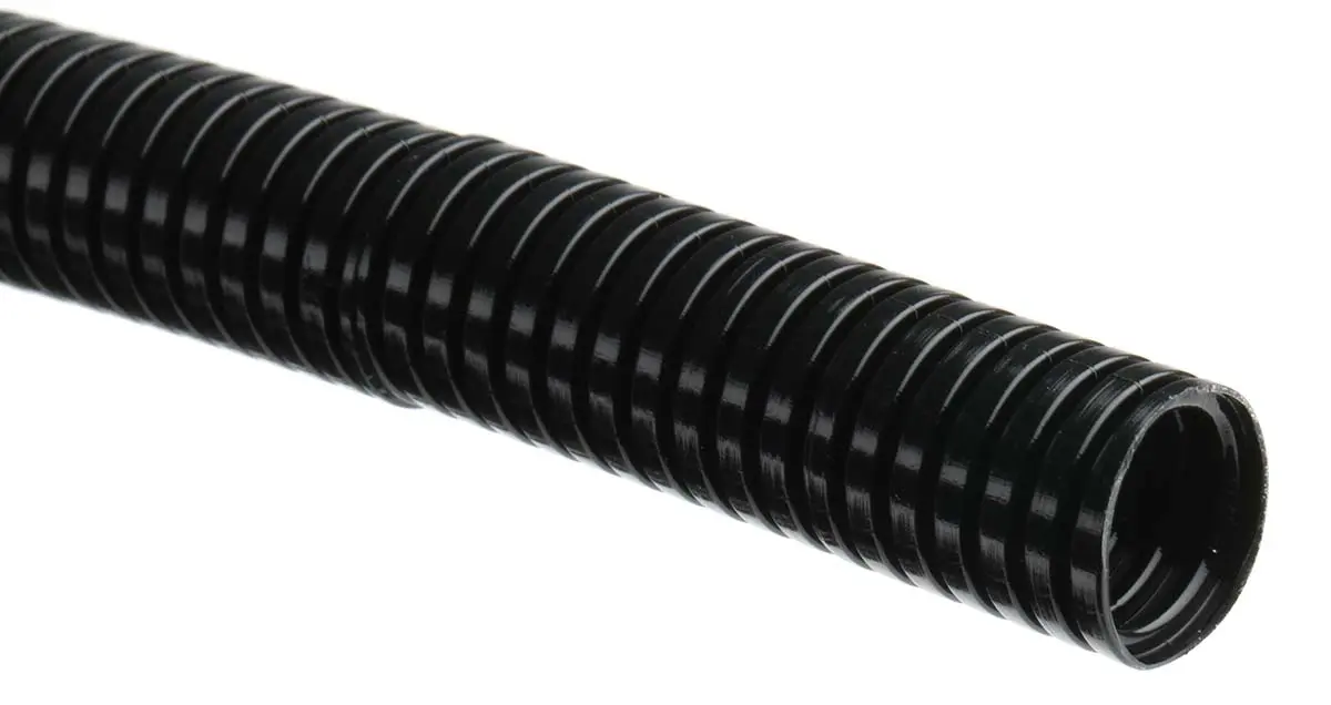 Produktfoto 1 von RS PRO Leerrohr Kunststoff, Ø 16mm nom. flexibel, Schwarz A ø 15.8mm I ø 12.2mm x 25m