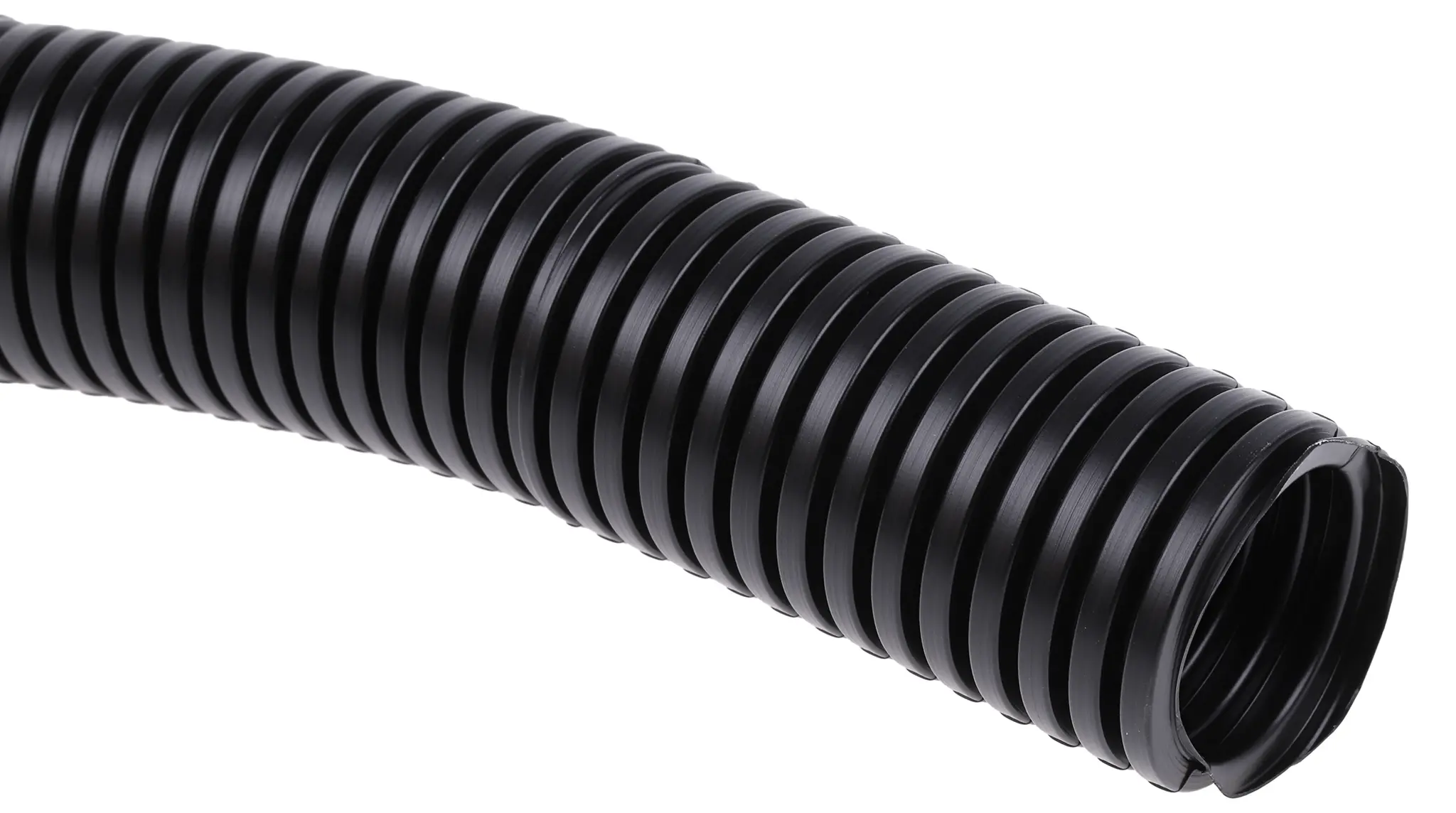 Produktfoto 1 von RS PRO Leerrohr Kunststoff, Ø 32mm nom. flexibel, Schwarz A ø 32mm I ø 24.3mm x 10m