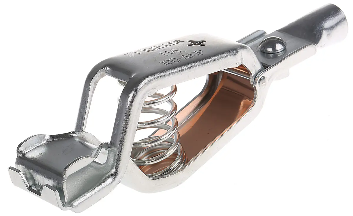 Produktfoto 1 von Mueller Electric Stahl zinkplattiert 41 mm Krokodilklemme, Schwarz Polyvinylchlorid