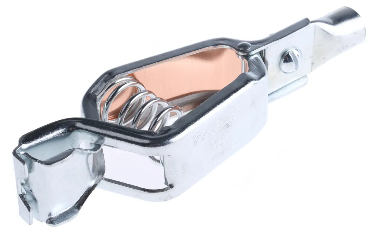 Produktfoto 1 von Mueller Electric Stahl zinkplattiert 41 mm Krokodilklemme, Schwarz Polyvinylchlorid