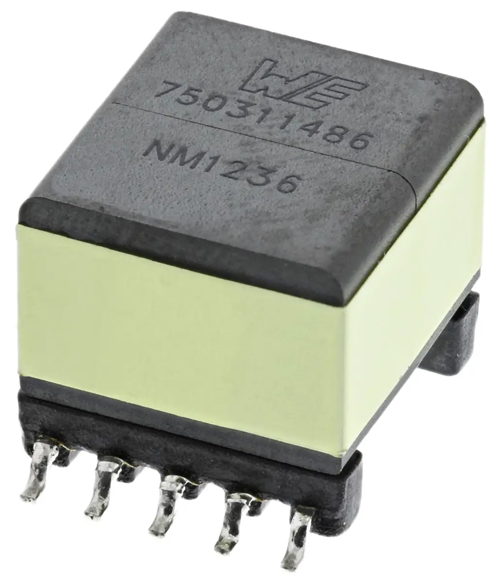 Produktfoto 1 von Wurth Elektronik Impulstransformator 100 μH 0.22Ω 31Ω 1:10 Oberfläche 4.5μH
