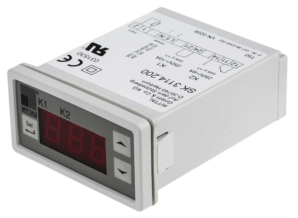 Rittal SK Schaltschrank-Thermostat 6 A / 230V ac Wechsler, 50 °C, 0 °C 24 V dc, 230 V ac