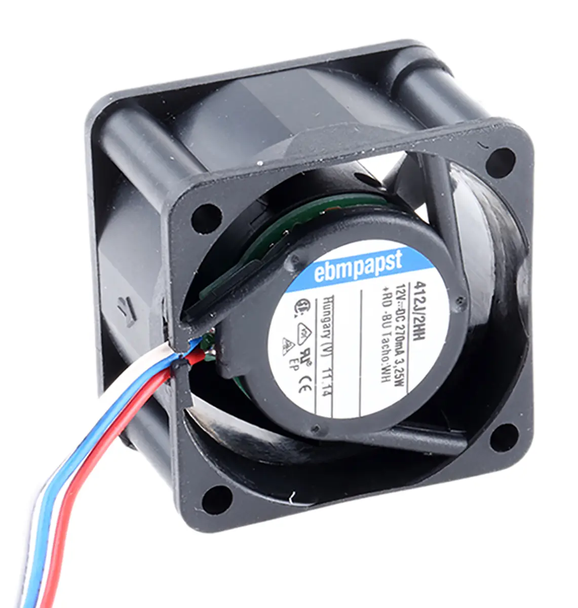 Produktfoto 1 von ebm-papst 400 DC-Axiallüfter, Kugellager, 12 V dc / 3.3W, 40 x 40 x 25mm, 13000U/min, 24m³/h