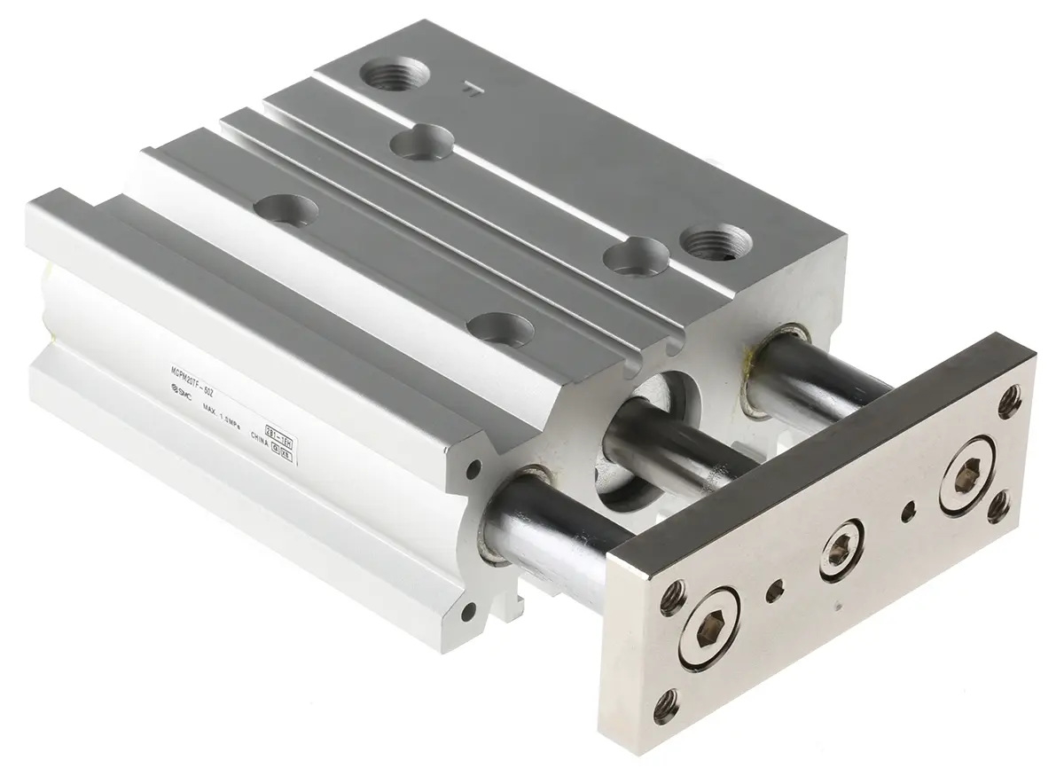 Produktfoto 1 von SMC MGP G1/8 Pneumatik-Führungszylinder doppeltwirkend mit Gleitlager, Bohrung Ø 20mm / Hub 50mm bis 1 MPa