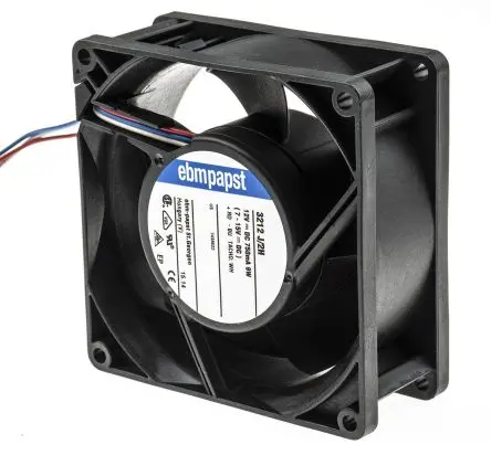 Produktfoto 1 von ebm-papst 3200 J - S-Force Axiallüfter, Kugel, 12V dc / 9 W 750 mA, 6800 U/min, 146 m³/h IP20 92 mm 92mm 38 mm