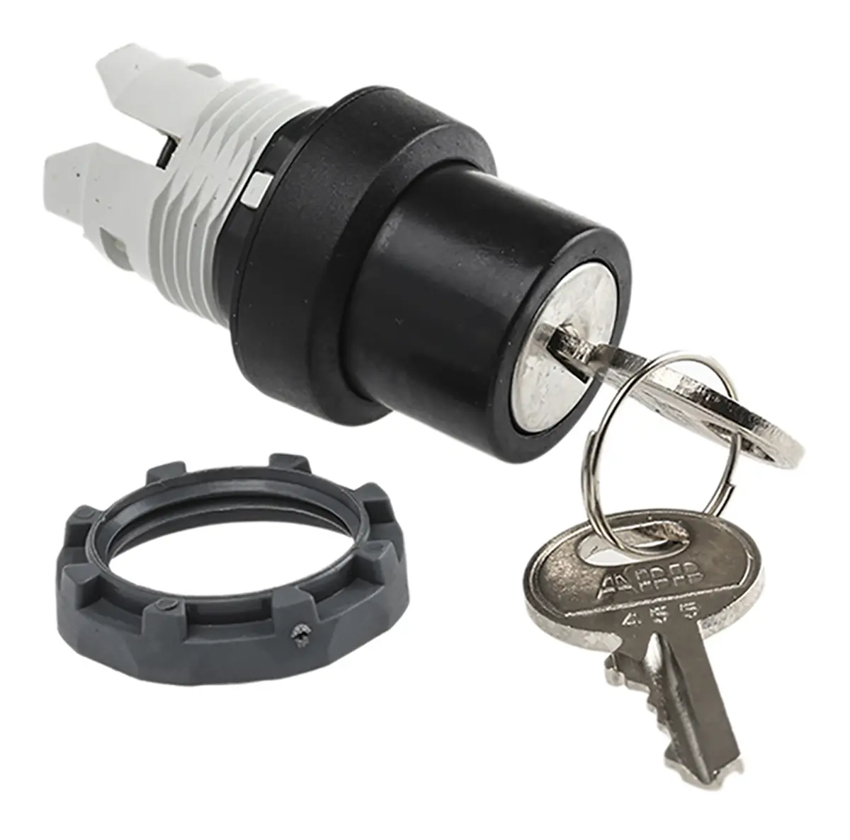 Produktfoto 1 von ABB ABB Modular Schlüsselschalterkopf 22 mm 3 Positionen 455 Federrückstellung zur Mitte IP66