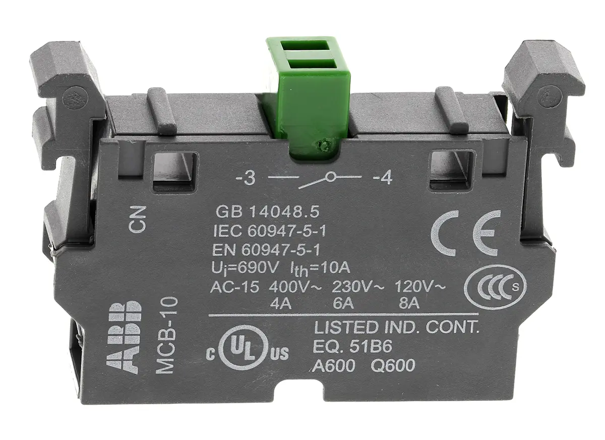 Produktfoto 1 von ABB ABB Modular Kontaktblock 1 Schließer 690V Schraube