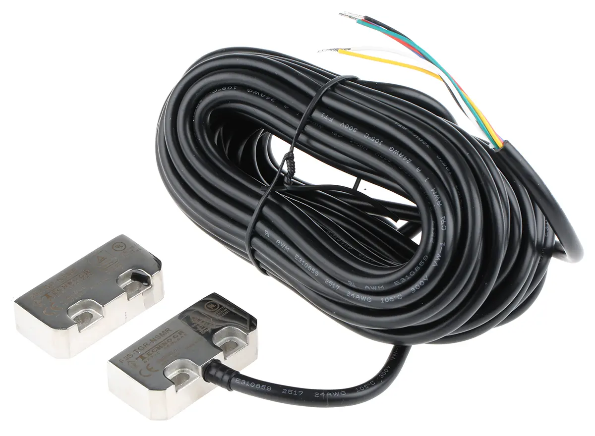 Produktfoto 1 von Omron F3S-TGR-N_R 10m Kabel Berührungsloser Sicherheitsschalter aus Edelstahl 24V dc, Schließer/2 Öffner, Magnet