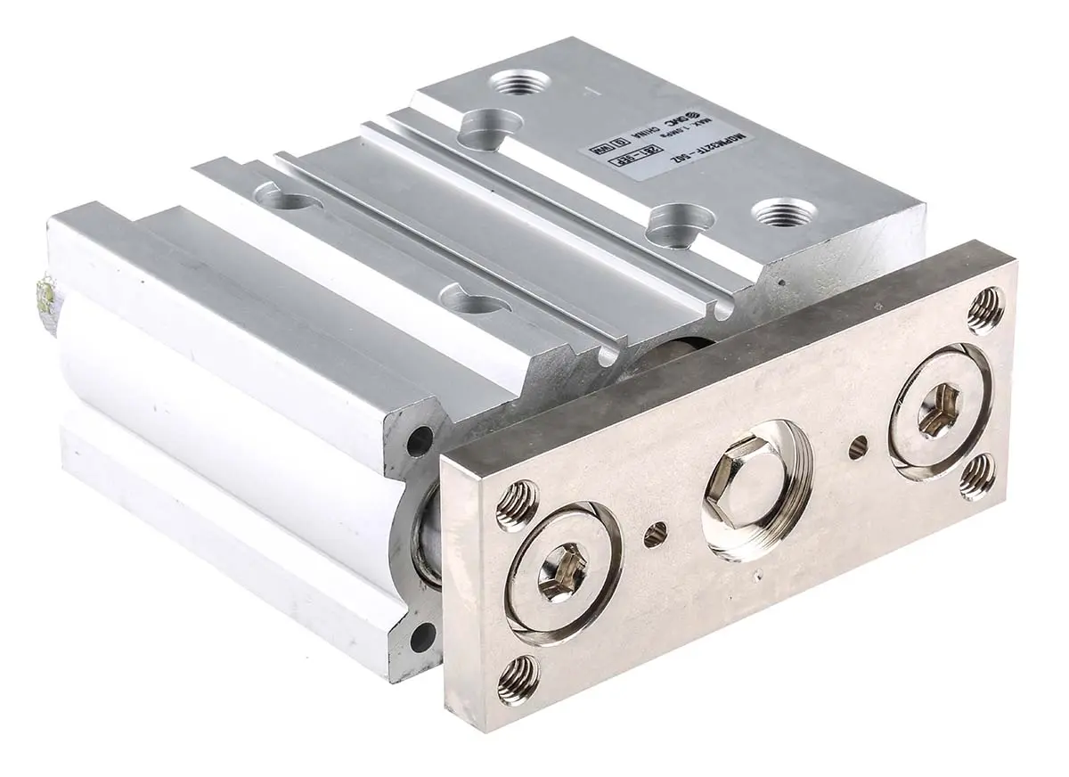 Produktfoto 1 von SMC MGP G1/8 Pneumatik-Führungszylinder doppeltwirkend, Bohrung Ø 32mm / Hub 50mm bis 1 MPa
