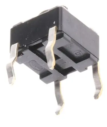Alps Alpine Taster SPST Bolzen, Lot 50mA Tastend 5 mm Grau Durchsteckmontage B. 6mm L. 6 mm