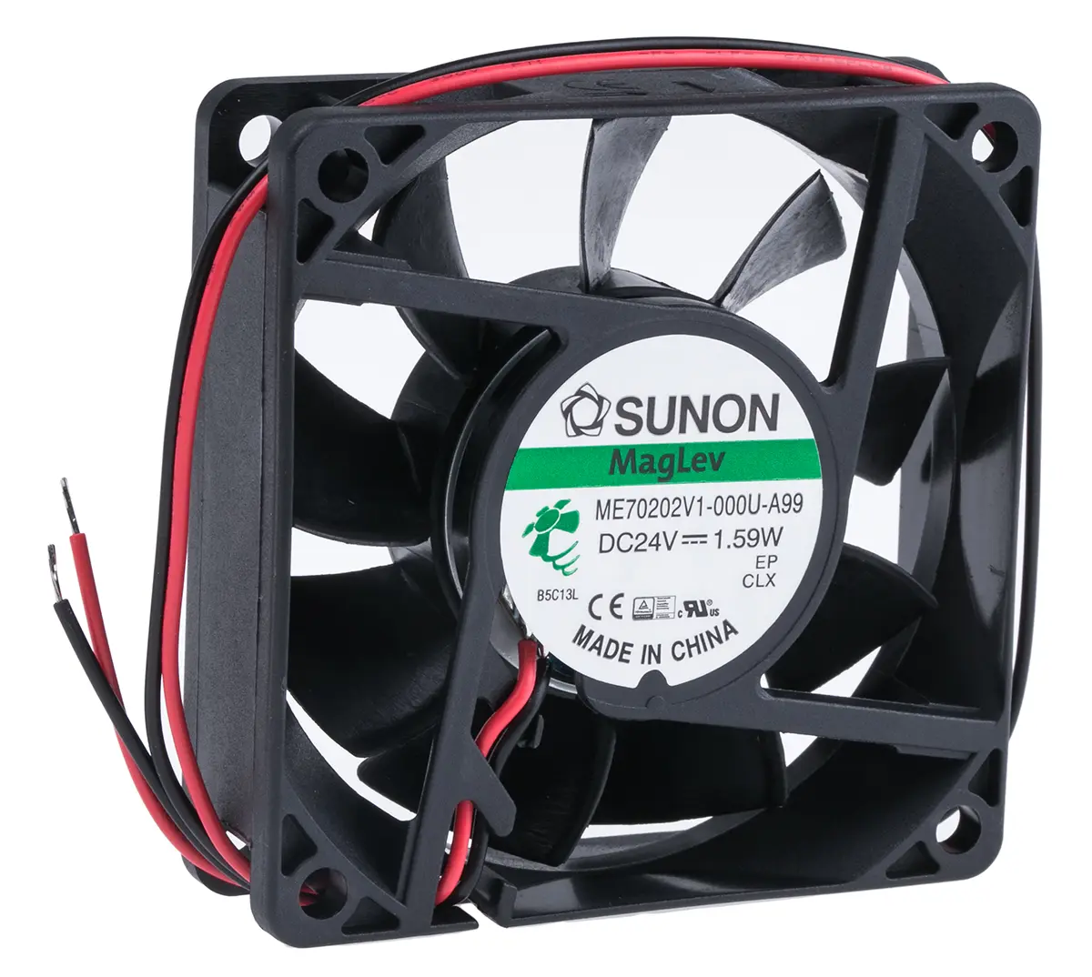 Produktfoto 1 von Sunon ME DC-Axiallüfter, Vapo, 24 V dc / 1.59W, 70 x 70 x 20mm, 3200U/min, 49.3m³/h