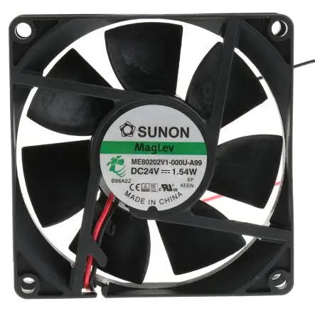 Produktfoto 1 von Sunon ME Axiallüfter, Vapo, 24V dc / 1.54 W 64 mA, 3300 U/min, 61.2 m³/h 80 mm 80mm 20 mm