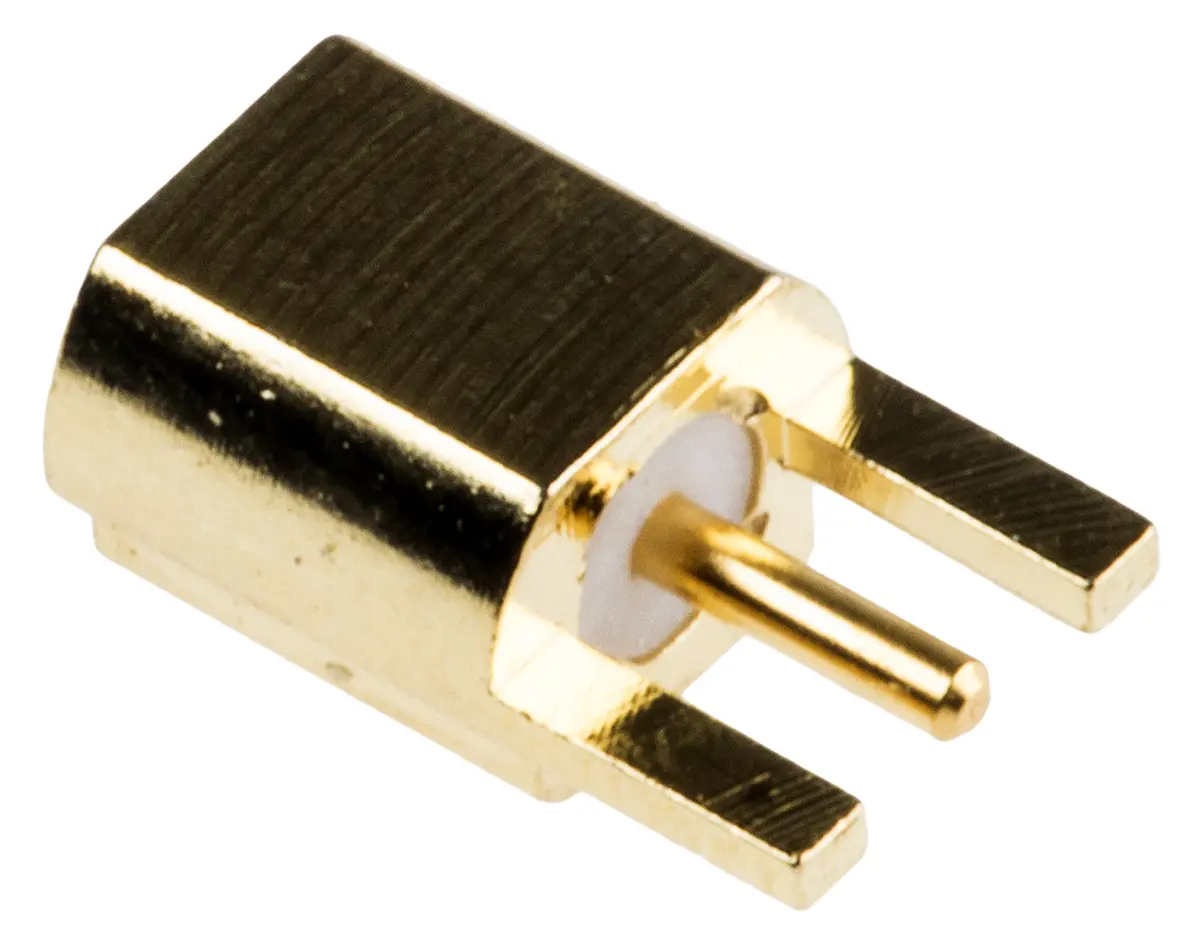 Produktfoto 1 von Molex 73415 Buchse Koaxialsteckverbinder MCX-Steckverbinder, Kante, 50 Ω Lot, Micro Miniature, gewinkelt