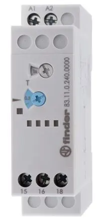 Produktfoto 1 von Finder 83 Zeitrelais, DIN-Hutschiene 24 V dc 24V ac, 240 V ac, 1 Kont. 1, 1-poliger Umschalter