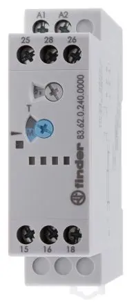 Produktfoto 1 von Finder 83 Zeitrelais, DIN-Hutschiene 24 to 240 V ac/dc 24V ac, 240 V ac, 0.05 to 180 s, 2 Kont. 1, 1-poliger Umschalter