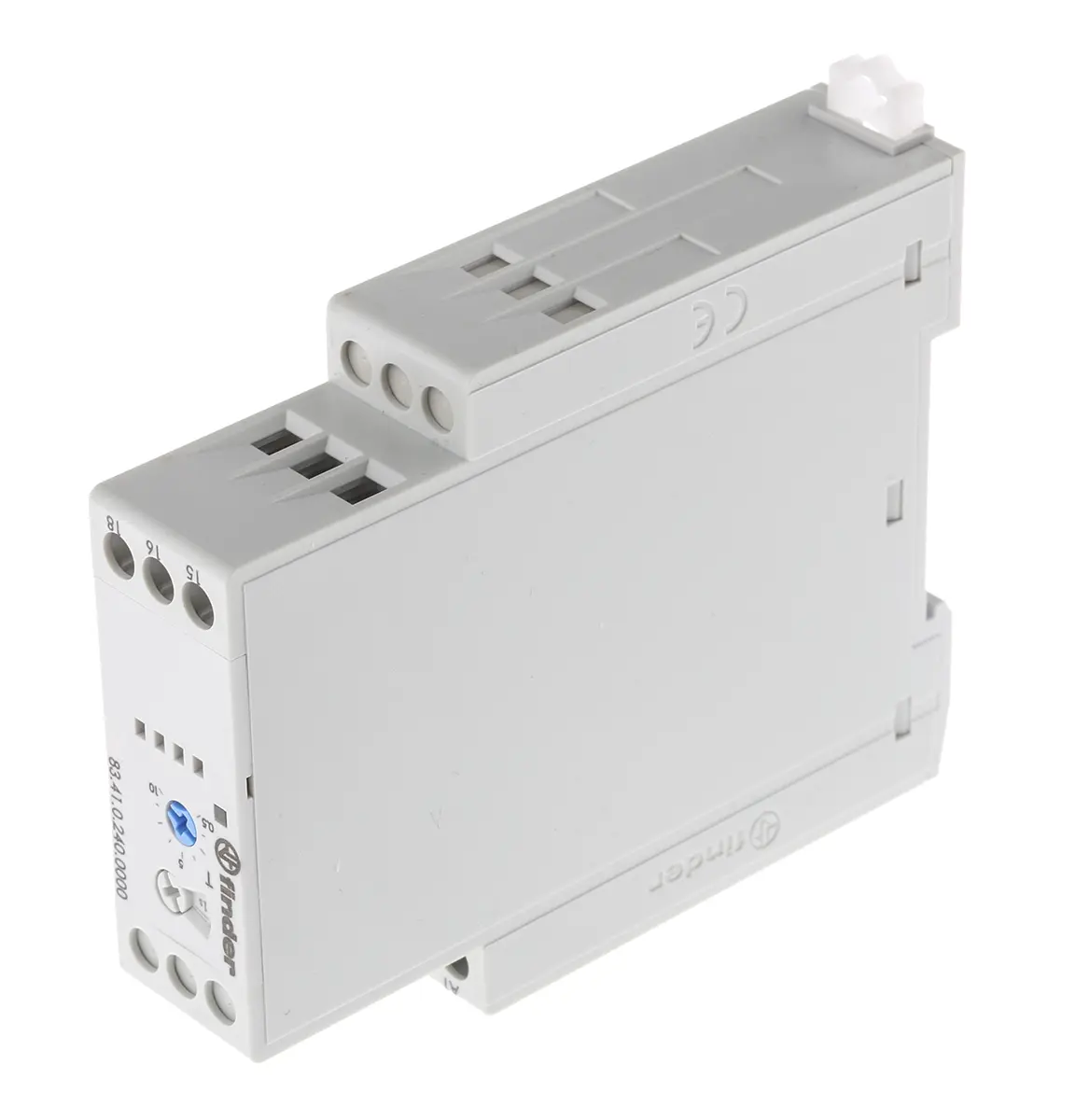 Produktfoto 1 von Finder 83 Zeitrelais, DIN-Hutschiene 24 V dc 24V ac, 240 V ac, 1 Kont. 1, 1-poliger Umschalter