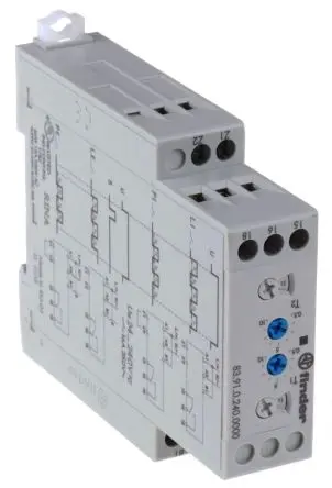Produktfoto 1 von Finder 83 Zeitrelais, DIN-Hutschiene 24 V dc 24V ac, 240 V ac, 1 Kont. 1, 1-poliger Umschalter