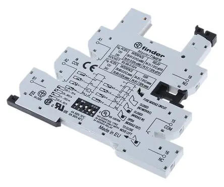 Produktfoto 1 von Finder Relaissockel 93, 5 -Kontakt, DIN-Hutschiene, 24V dc