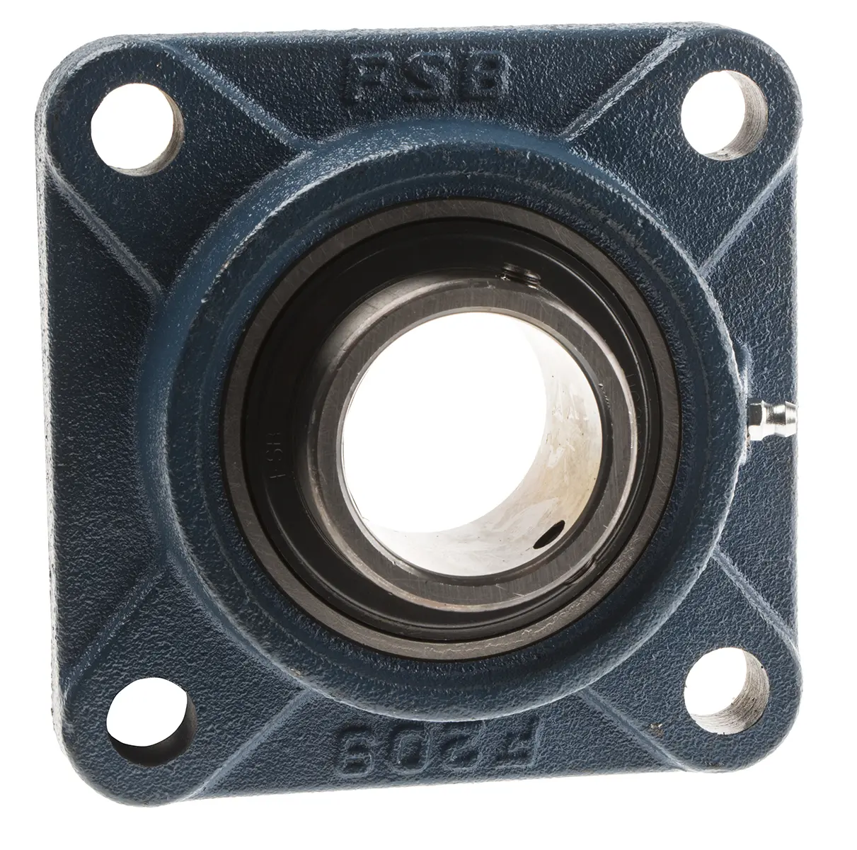 Produktfoto 1 von RS PRO 4-Loch Flansch Lagereinheit aus Gusseisen, Innen-Ø 45 mm, 137 mm x 137 mm