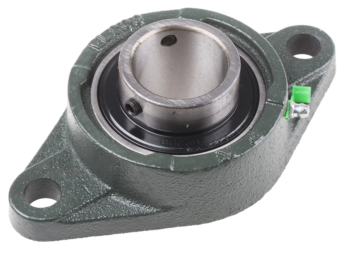 Produktfoto 1 von RS PRO 2-Loch Flansch Lagereinheit aus Gusseisen, Innen-Ø 40 mm, 100 mm x 175 mm