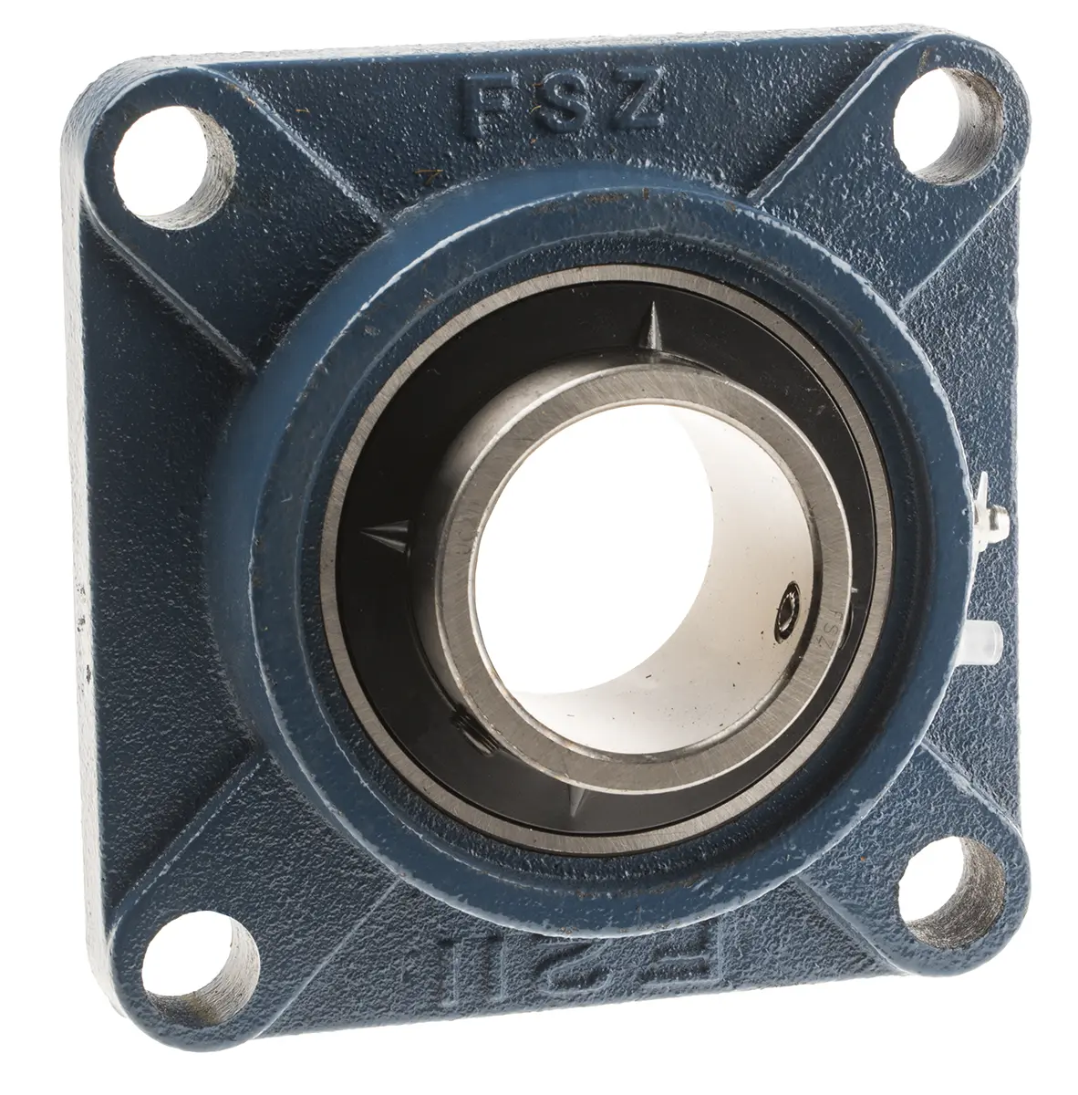 Produktfoto 1 von RS PRO 4-Loch Flansch Lagereinheit aus Gusseisen, Innen-Ø 55 mm, 162 mm x 162 mm