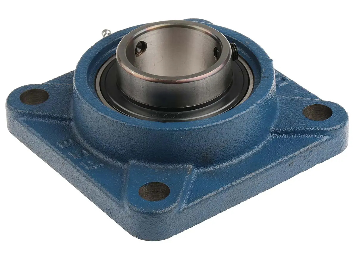Produktfoto 1 von RS PRO 4-Loch Flansch Lagereinheit aus Gusseisen, Innen-Ø 50 mm, 143 mm x 143 mm