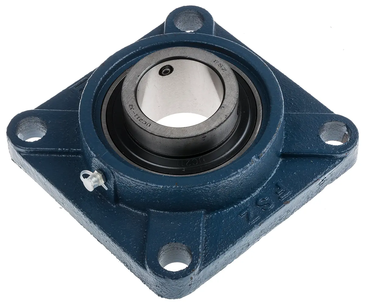 Produktfoto 1 von RS PRO 4-Loch Flansch Lagereinheit aus Gusseisen, Innen-Ø 50.8 mm, 143 mm x 143 mm