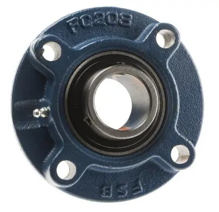 Produktfoto 1 von RS PRO 4-Loch Flansch Lagereinheit aus Gusseisen, Innen-Ø 40 mm, 41.2mm x 145 mm