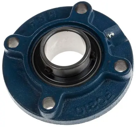Produktfoto 1 von RS PRO 4-Loch Flansch Lagereinheit aus Gusseisen, Innen-Ø 50 mm, 42.6mm x 165 mm