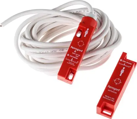 Produktfoto 1 von Guardmaster 440N Magnetisch 4 m Kabel Berührungsloser Sicherheitsschalter aus Kunststoff, Öffner, Magnetisch Betätiger