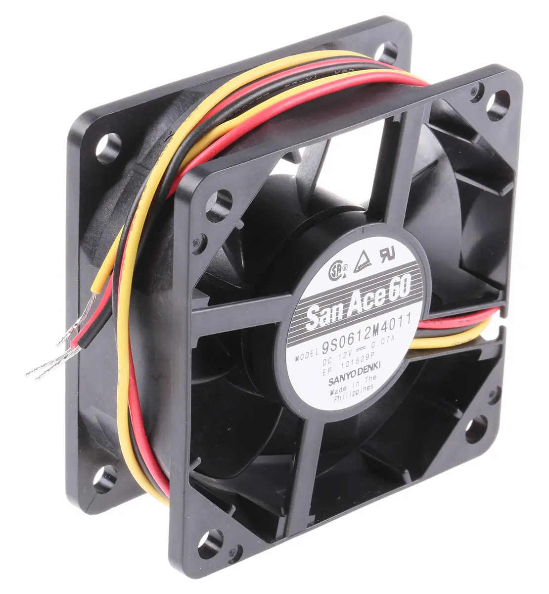 Produktfoto 1 von Sanyo Denki San Ace 9S DC-Axiallüfter, Kugellager, 12 V dc / 840mW, 60 x 60 x 25mm, 2700U/min, 24m³/h
