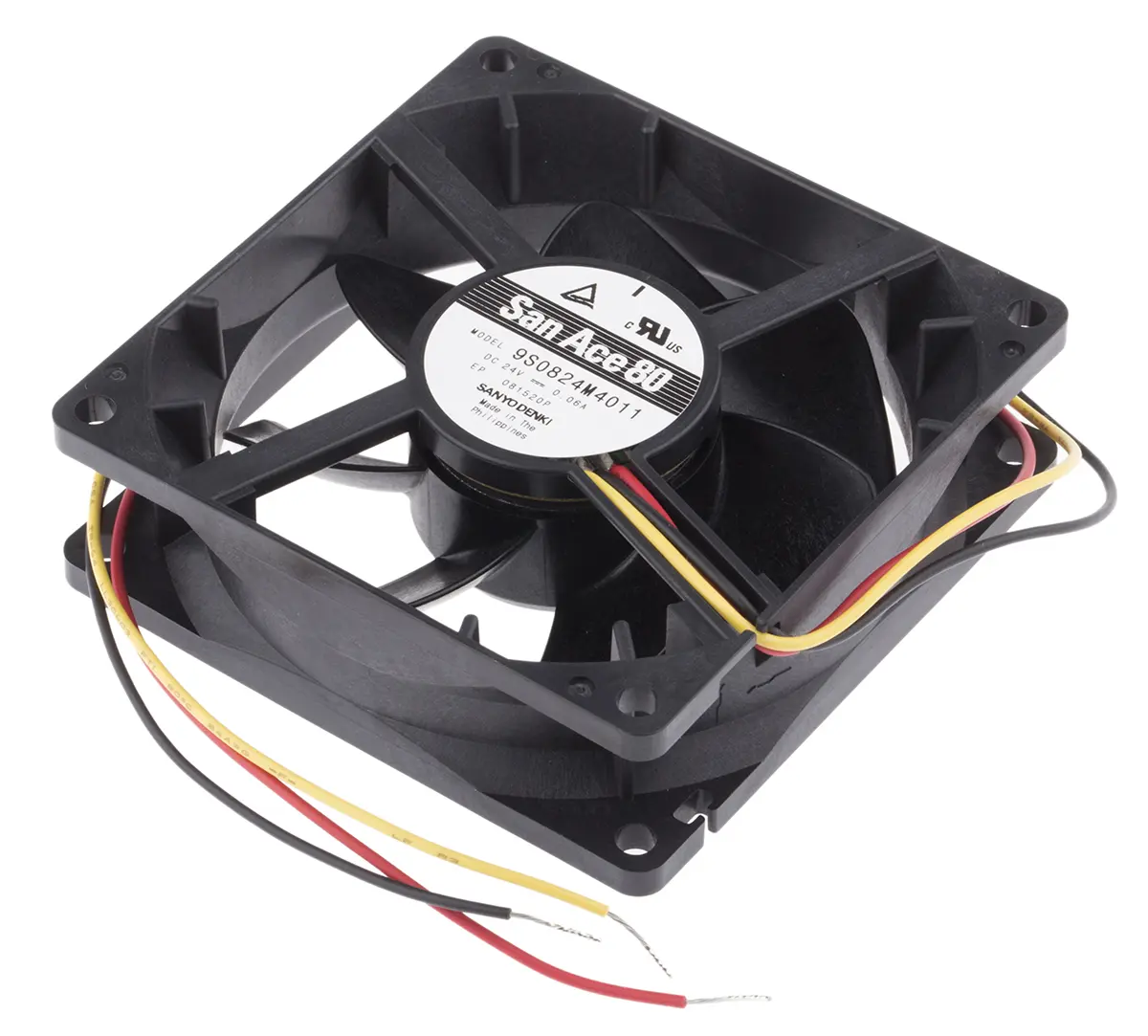 Produktfoto 1 von Sanyo Denki San Ace 9S DC-Axiallüfter, Kugellager, 24 V dc / 1.44W, 80 x 80 x 25mm, 2500U/min, 49.8m³/h