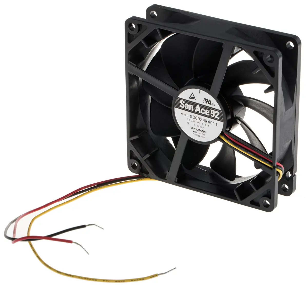 Produktfoto 1 von Sanyo Denki San Ace 9S DC-Axiallüfter, Kugellager, 24 V dc / 1.68W, 92 x 92 x 25mm, 2250U/min, 64.2m³/h