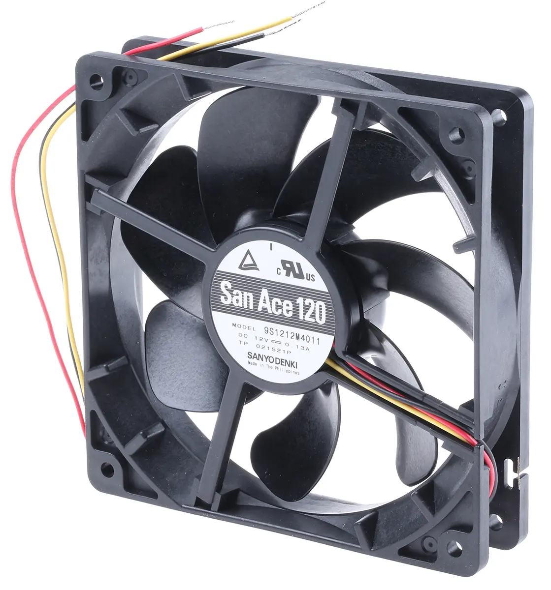 Produktfoto 1 von Sanyo Denki San Ace 9S DC-Axiallüfter, Kugellager, 12 V dc / 1.56W, 120 x 120 x 25mm, 1850U/min, 99.6m³/h