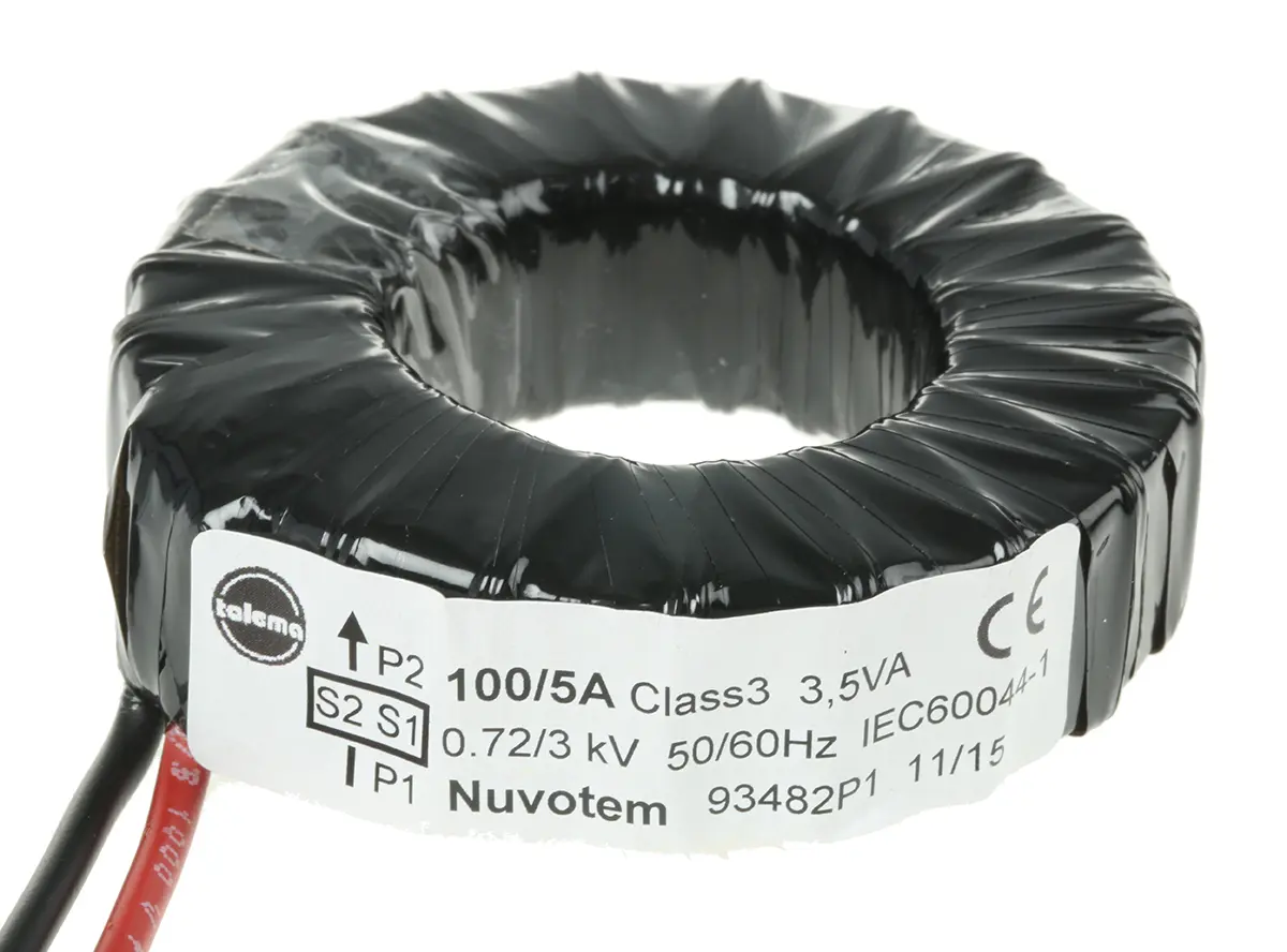 Produktfoto 1 von Nuvotem 934 Stromwandler, Eigenständig, 100:5 100A, 23.8mm x 36mm