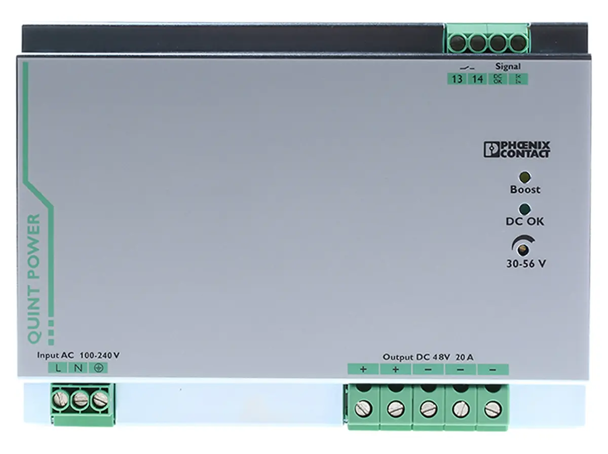 Produktfoto 1 von Phoenix Contact QUINT-PS/1AC/48DC/20 DIN-Schienen Netzteil Getaktet 48V dc / 20A 960W 85 → 264V ac