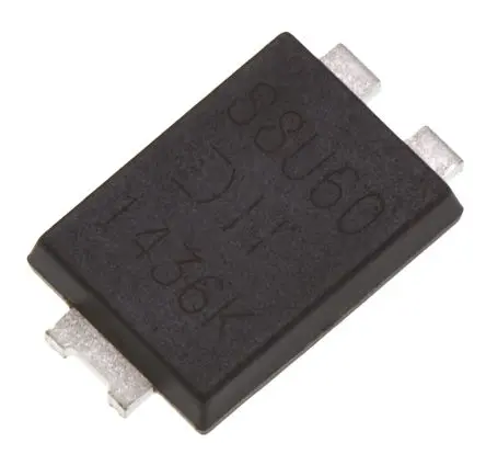 Produktfoto 1 von DiodesZetex 8A SBR Oberfläche Diode Barriere-Gleichrichter Einfach, 60 V / 8 A, 3-Pin PowerDI5
