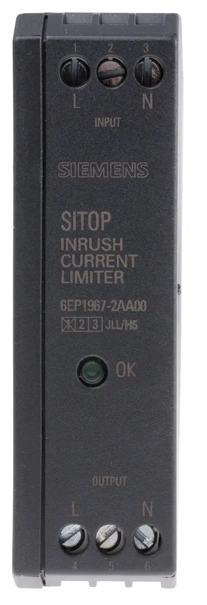 Produktfoto 1 von Siemens Inrush Current Limiter Schaltnetzteil, 100 → 480V ac / 10A 100 → 480V ac Geschlossen,