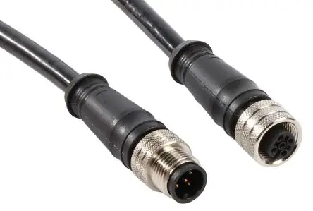 Molex M12, 5-polig Sensor-Betätigungselementkabel, Gerade Buchse 5 / Gerade, Länge 5 m