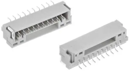 Produktfoto 1 von JST GH Leiterplattenleiste gewinkelt, 10-polig / 1-reihig, Raster 1.25 mm Raster Oberfläche, Kabel-Platine, Ummantelt