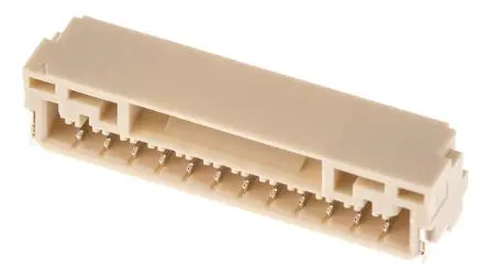 Produktfoto 1 von JST GH Leiterplattenleiste gewinkelt, 12-polig / 1-reihig, Raster 1.25 mm Raster Oberfläche, Kabel-Platine, Ummantelt