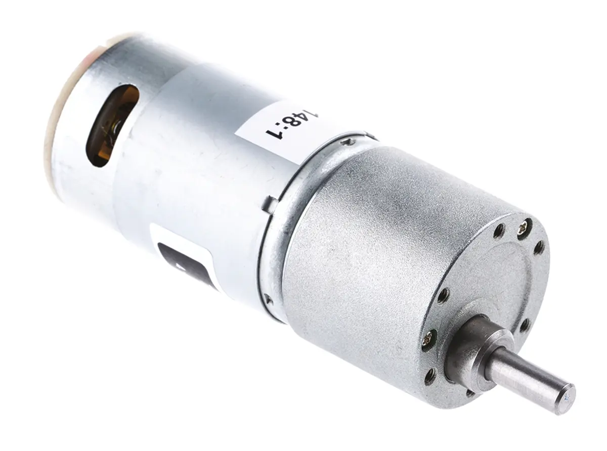 Produktfoto 1 von RS PRO 919D M. Getriebe Gleichstrommotor 148:1, 4.5/15 V dc / 12.8 W, 41 rpm, Wellen-Ø 6 mm, 37 mm x 84.1 mm x 15 mm