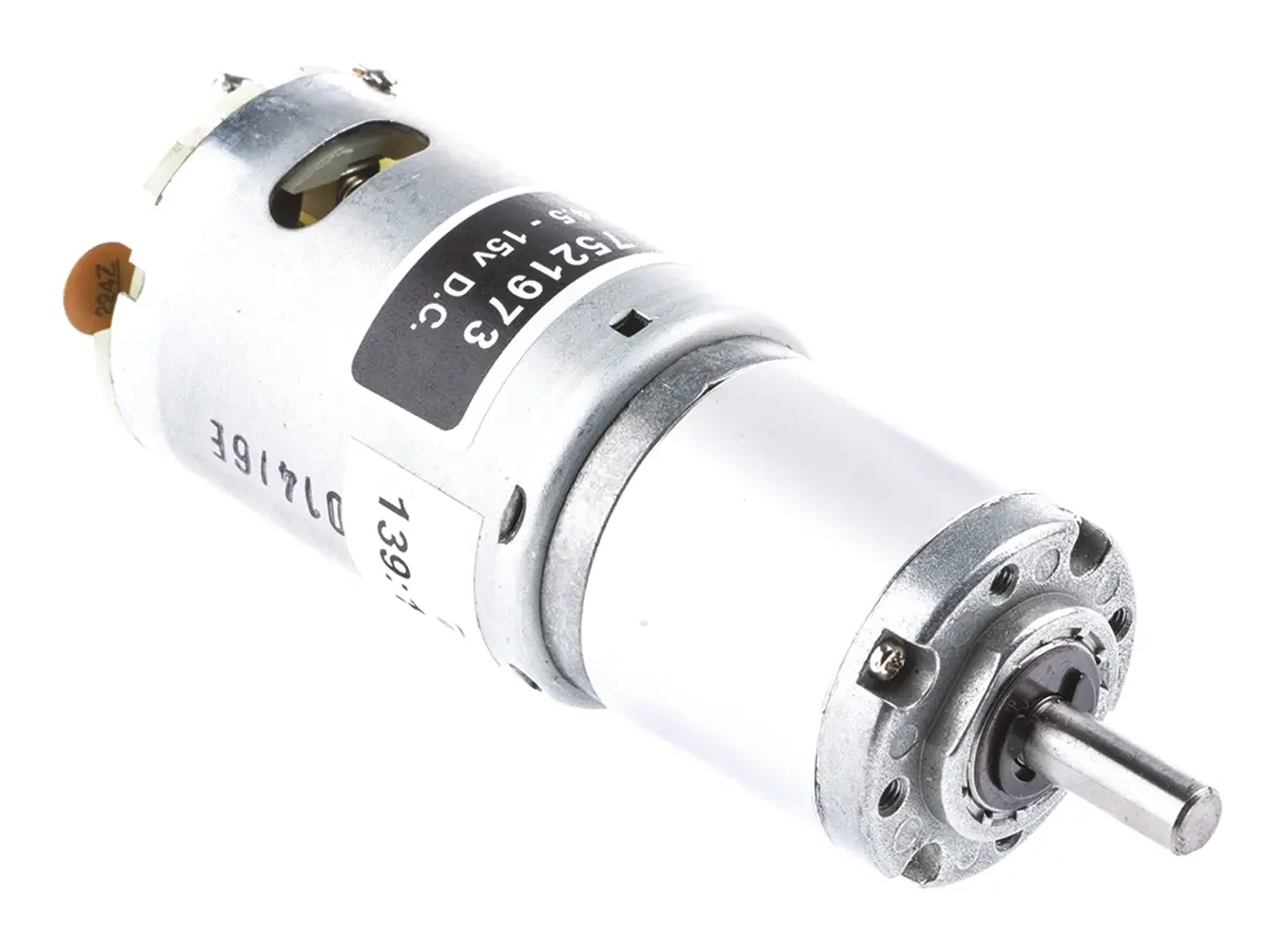 Produktfoto 1 von RS PRO Getriebemotor bis 154,4 gcm, 4,5 → 15 V dc / 21,2 W, , Wellen-Ø 6mm, 35.8 (Dia.)mm x 97.8mm