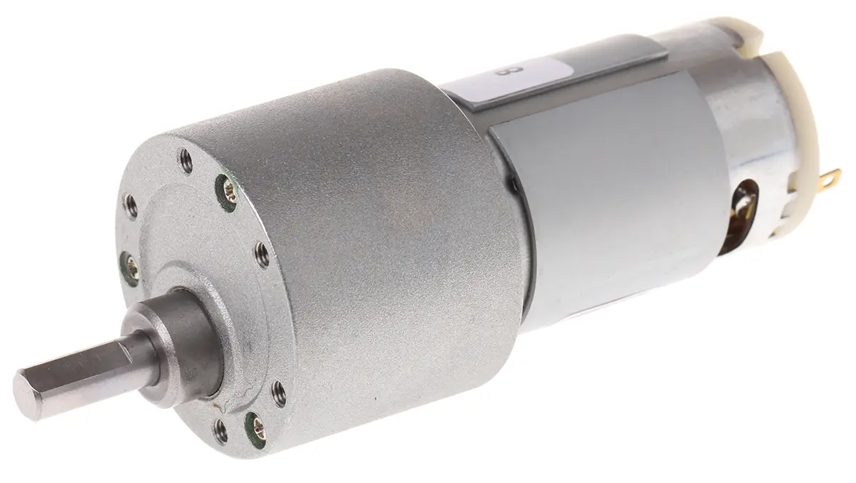 Produktfoto 1 von RS PRO 950D M. Getriebe Gleichstrommotor bis 114 g.cm 810:1, 15V dc, 4.5 V dc / 7 W, 9U/min, Wellen-Ø 6 mm, 37mm x 73.6