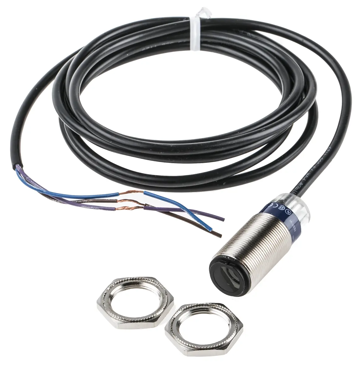 Produktfoto 1 von Telemecanique XUB zylindrisch Optischer Sensor, Durchgangsstrahl, Bereich 15 m, Halbleiter Ausgang, Anschlusskabel