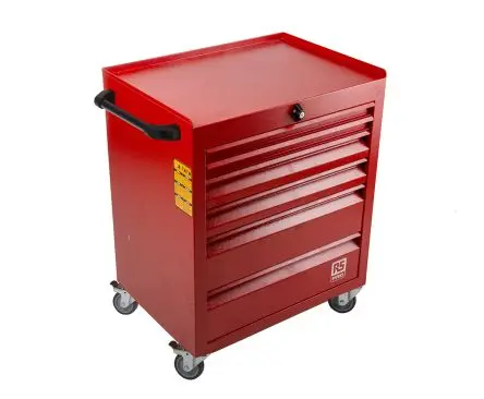 Produktfoto 1 von RS PRO Stahl Rollenschrank, Typ Werkzeugschrank 6 Schubladen mit Rädern, 830 mm x 630mm x 450 mm